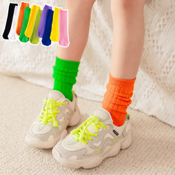 Baby Boys Knee Socks Solid Candy Color Girl Leg Warmer Cotton Warm Boot Socking 5-15T Fashion Children Girls Long Sock Toddler