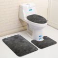 Zeegle Modern Style Printed Bathroom Rug Absorbent Toilet Pedestal Rug Bath Foot Mat Anti-slip Soft Toilet Seat Cover Mat