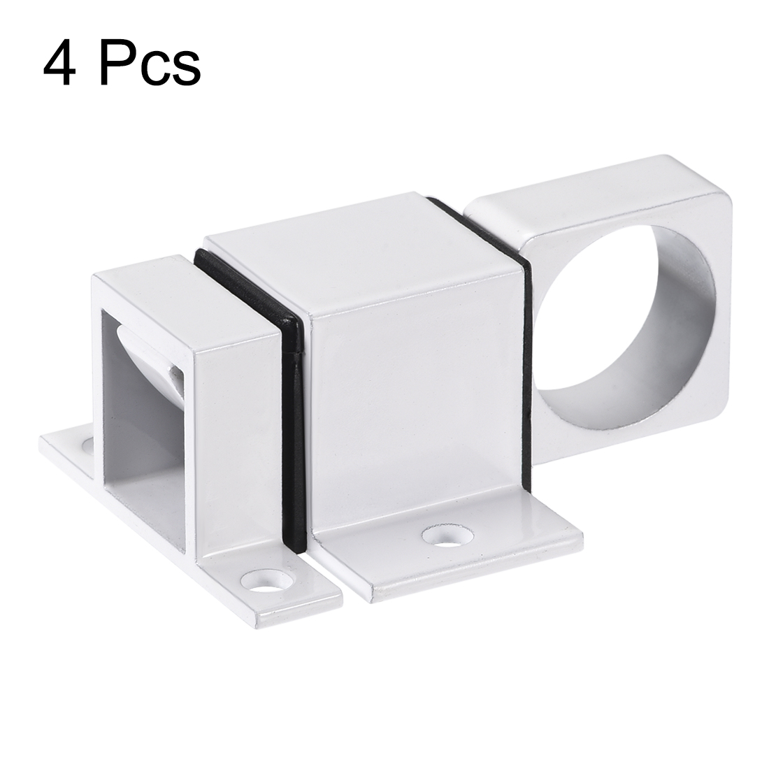 uxcell Door Bolt Latch, Aluminum Alloy Security Automatic Window Gate Spring Bounce Lock, 4 Pcs (White)