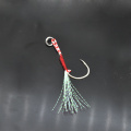 20pcs/pack 10#-20# blood slot jigging assist hook boat jig bait fishing line rope thread assistant hook fish tackle