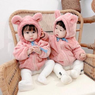 2020 Winter New Baby Girls And Boys Plush Warm Coat Fleece Warm Jacket Snowsuit Baby Zip Up Coat Outerwear Kids Clothes