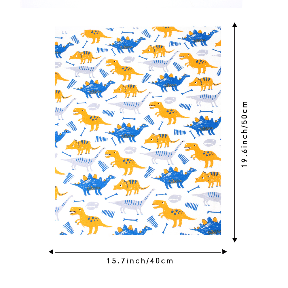 AHB 40*50cm 1pc 100% Cotton Fabric Cartoon Animals Printed Cloth Sheets Home Textile Patch Apparel Sewing Materials Handmade Bag