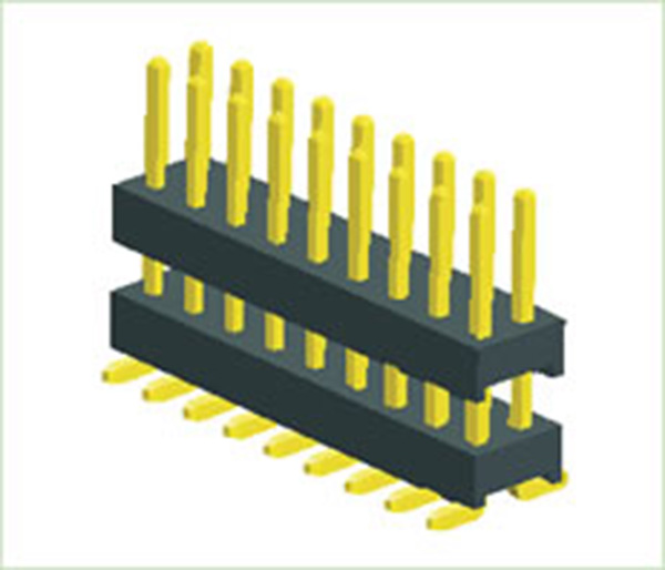 2.00mm(.079") Pitch Pin Header Dual Row Plastic SMT/SMD Straight