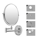 Chrome round 8 inch wall mirror vanity cosmetic mirror double-sided 7X magnifying Bath Mirrors 360 angle swivel design