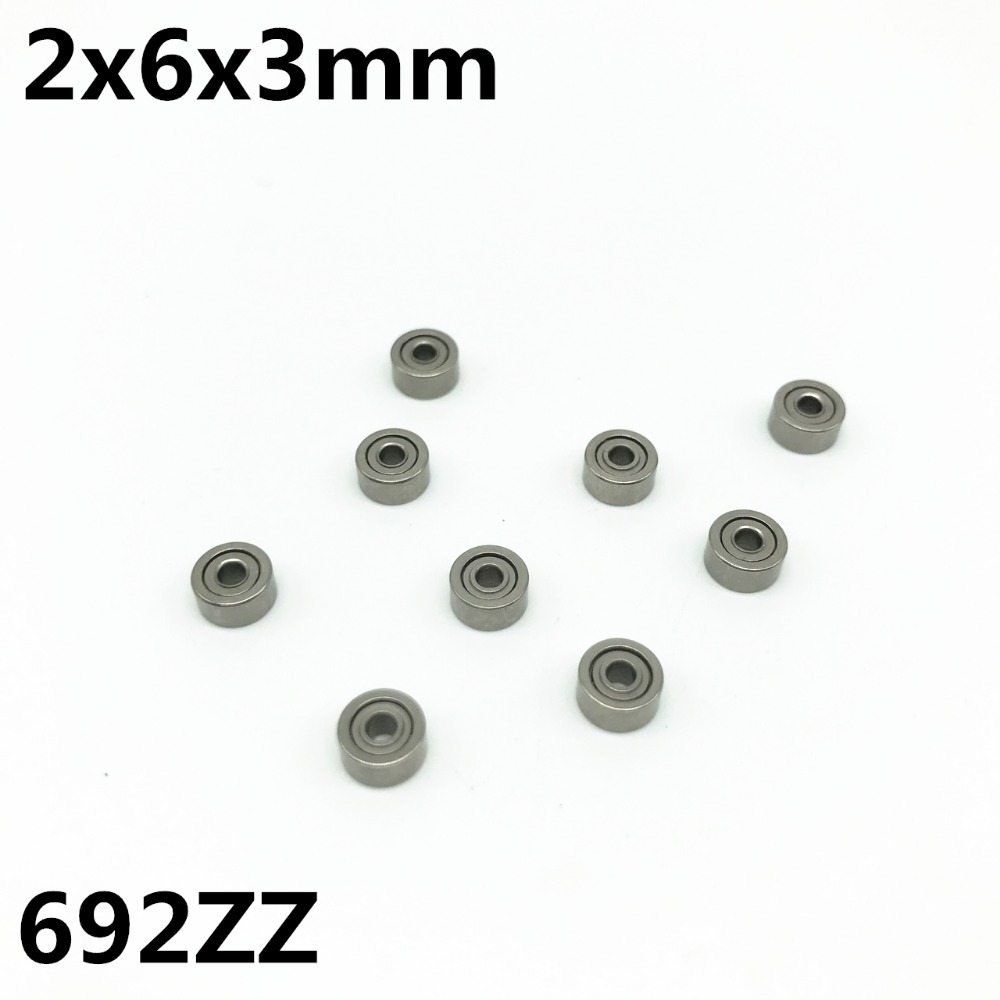 10Pcs 692ZZ L-620 2x6x3 mm Deep groove ball bearing Miniature bearing High quality Advanced High speed 692Z