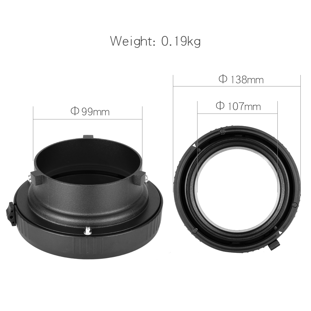 Bowens To Elinchrom Mount Ring Interchangeable Speedring Adapter Flash Strobe