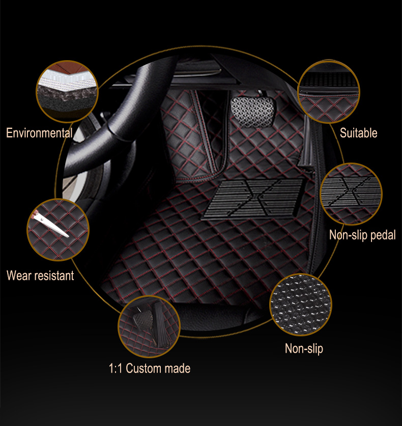 Car Floor Mats For Land Rover Range Rover Evoque 2012 2013 2014 2015 SUV 4 doors Auto Carpets Rugs Interior Covers Accessories
