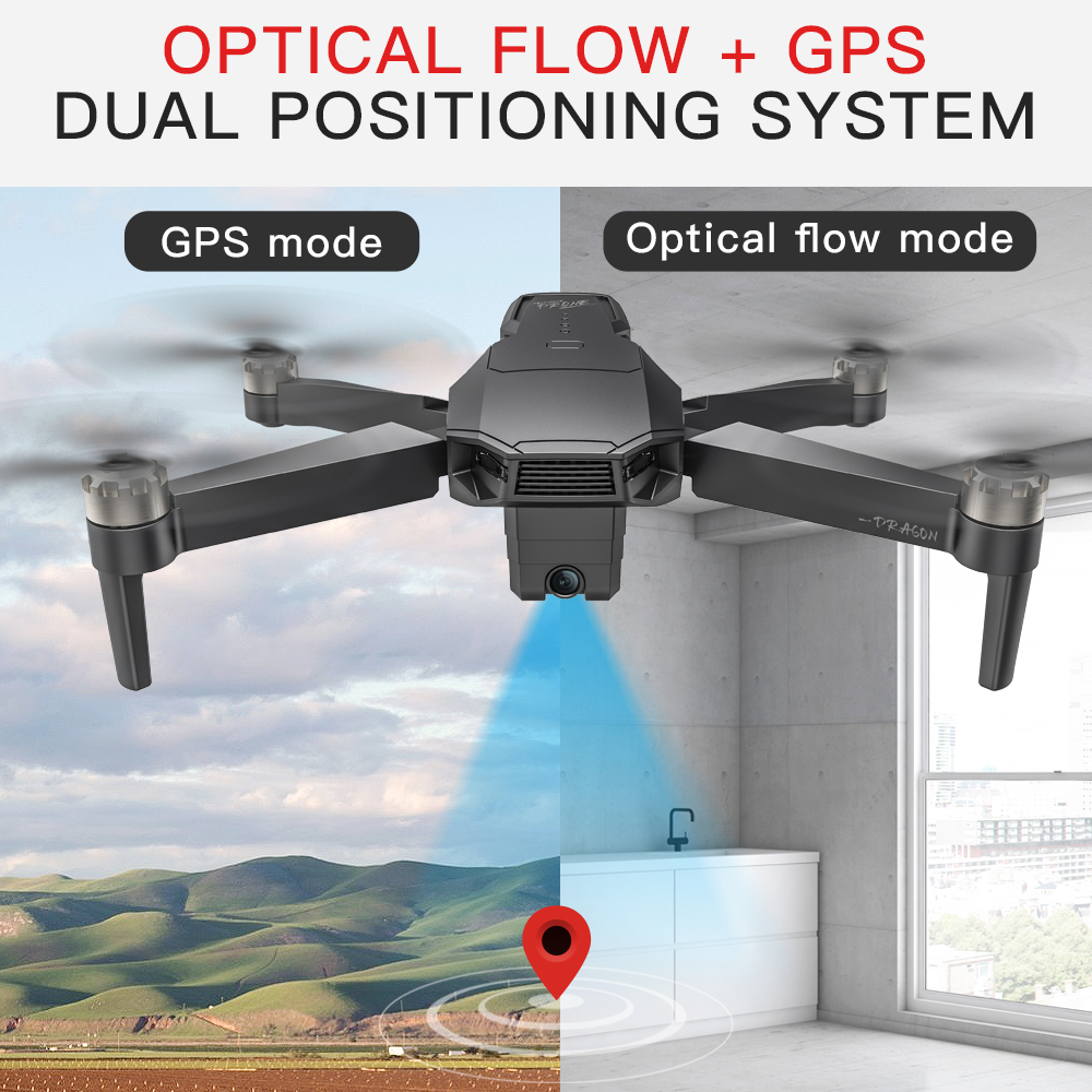 Professional Double GPS 4K ESC HD Camera Drones WIFI FPV Brushless Motor Helicopter Gesture Control Foldable Helicopter