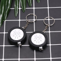 Creative Ew Design Mini Retractable Tape Measure Ruler Auto Parts Model Thicker Wheel Tyre Tire Keychain Woodworking