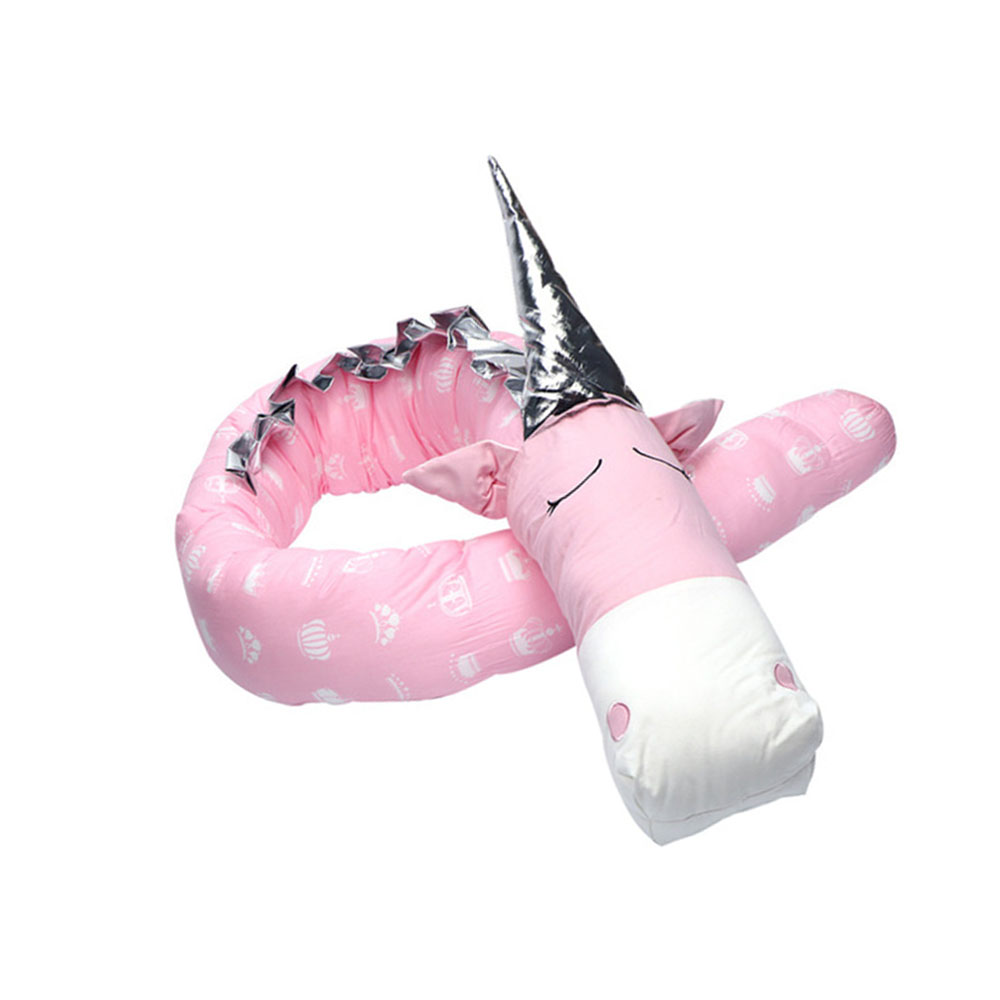 Baby Crib Bumper Plush Pillows Cushion Newborn Baby Bedding Cartoon Unicorn Pillow Infant Cradle Baby Bed Fence Baby Room Decor