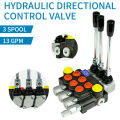 3 Spool Hydraulic Directional Control Valve 13gpm Adjustable Relief Valve