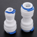 5Pcs RO Water System Equal Straight Connection Coupling Reducing Quick Fitting Reverse Osmosis Connector 1/4" 3/8" Hose