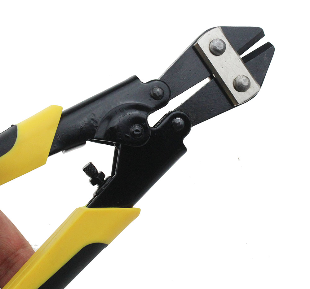 Ninth World 8 Inch Two-color Handle Mini Bolt Cutter Steel Wire Cutting Plier 65 # Manganese Steel Crimping Plier Cutter Tool