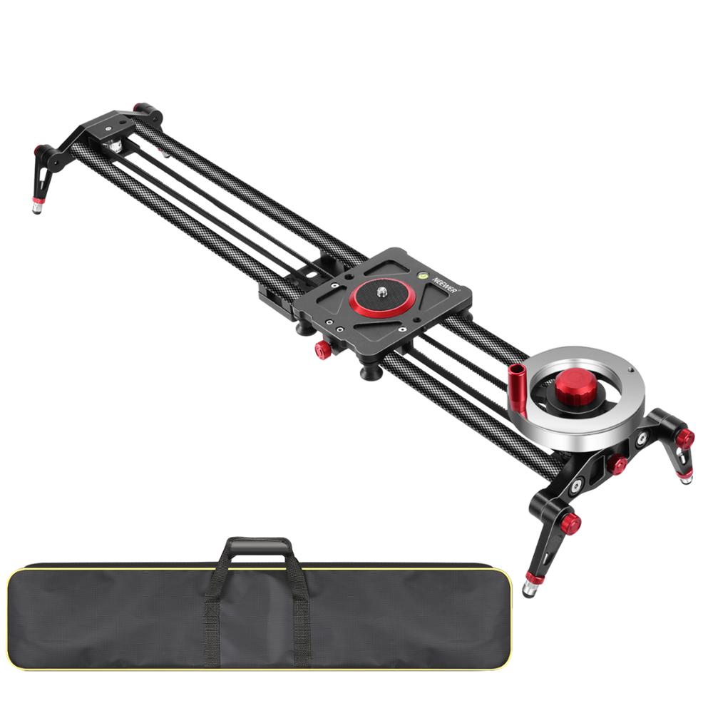 Neewer Camera Slider Video Track Dolly Rail Stabilizer: 31-inch/80cm, Flywheel Counterweight with Light Carbon Fiber RailS