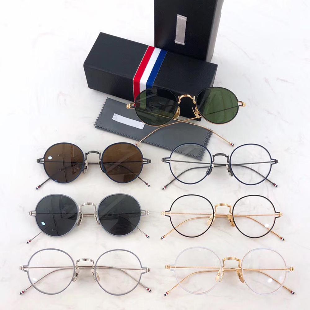New York Brand Thom Eyeglasses Frame Men Women Round Sunglasses TBX915 Myopia Optical Classical Glasses Frame for