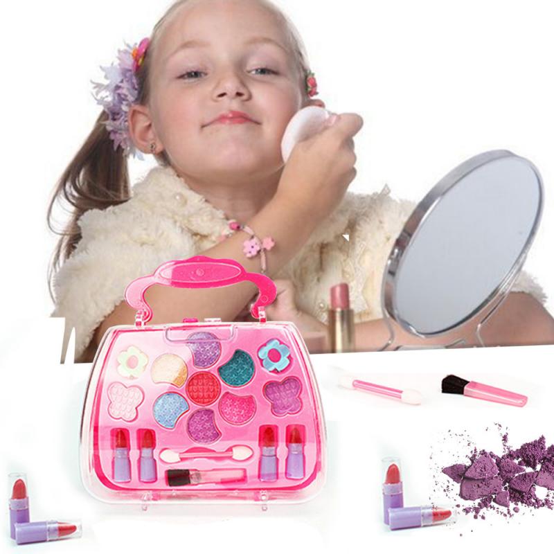 Toys Makeup Set Kids Girl Play Cosmetic Kit Simulation Dressing Table Makeup Toy Party Performances Dressing Box Set Gift TSLM1