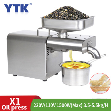 Fully Automatic 220V 20CM Trait 316 Stainless Steel Bored Oil Press Cold Press Cold Sunflower Oil Press Pure Copper Motor