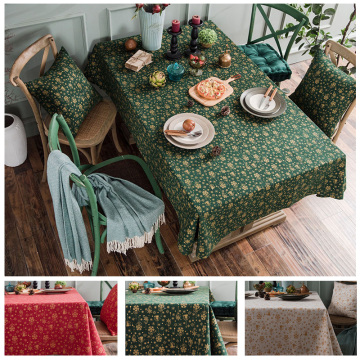 Red Table Cloths for Rectangle Table Cover for Party Festival Wedding Table Decoration Home Flower Print Tableclothe 3 Colors