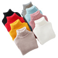 FOCUSNORM Autumn Winter Baby Girls Boys Sweater Tops Solid Knit Turtleneck Long Sleeve Pullover Warm Tops 3 Colors Outfits 2-8Y