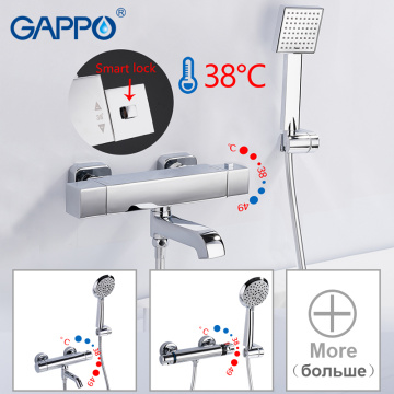 GAPPO Bathtub Faucets thermostatic shower faucet bathroom bathtub faucet taps waterfall shower head set bath shower mixer set