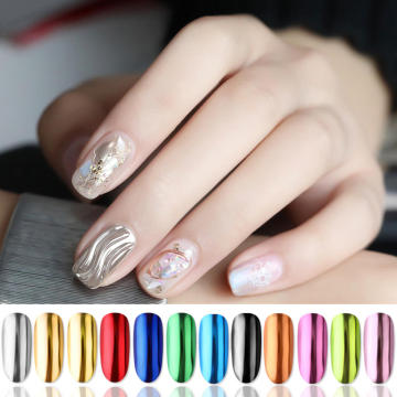 13 Solid Colors Rose Gold Nail Chrome Pigment Strong Metal Mirror Effect Nail Glitter Powder Simple Lasting Nail Art Decorations