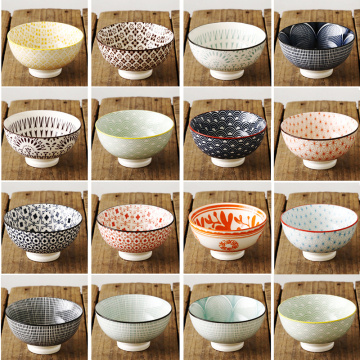 Japanese and Wind 4.5-inch Rice Bowl Ceramic Unglazed Anti-scalding Bowl European Simple Household Soup Bowl High-legged