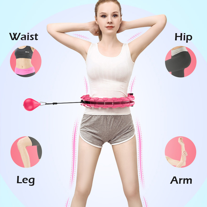 Sport Hoop With Detachable Adjustable Thin Waist Abdominal Exercise Gym Hoop Fitness Equipment Home for Kids Adult Loose Weight