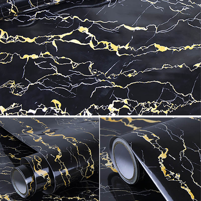 5M Marble Decorative Film Vinyl Self Adhesive Wallpaper Contact Paper for Kitchen Countertops Living Room TV Background Wall Pap