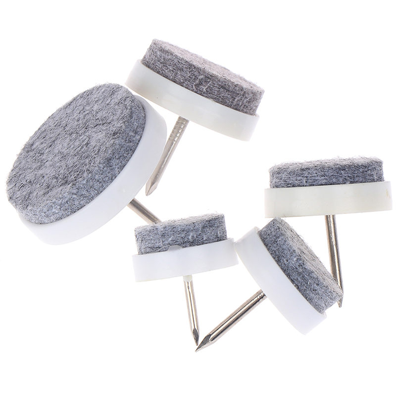 10PCS Felt Nail Protector Table Chair Feet Legs Glides Skid Tile Felt Pad Floor Nail Protector Gaskets Diameter 18-30mm