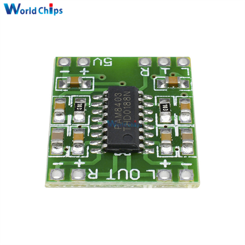 10Pcs/Lot 2.5-5V Miniture Mini Digital Amplifier Board 2x3W PAM8403 Class D Stereo Speaker AMP Module USB Power Supply 2.5 To 5V