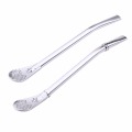 Stainless Steel Drinking Straw Spoon Tea Filter Yerba Mate Tea Straws Bombilla Gourd Reusable Tea Tools Washable Bar Accessories