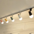 Modern led track lamp colourful 2 way adjustable rail spotlights track lighting fixture 120v light bar showroom clothing store