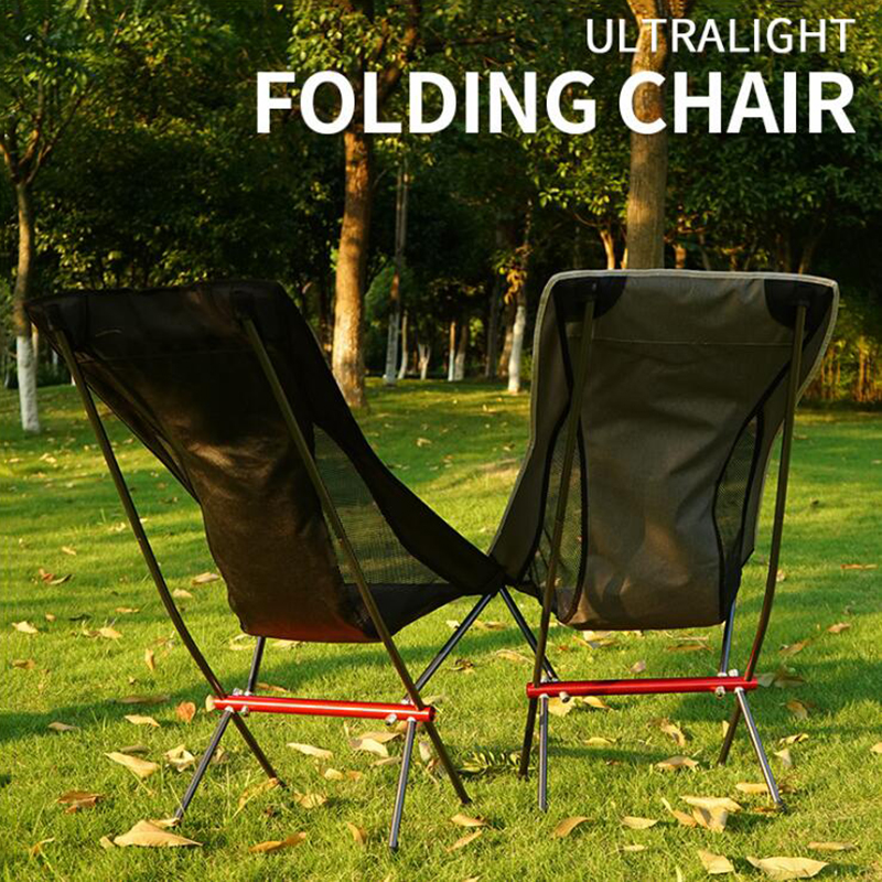 2PCS/LOT Ultralight Portable Folding Chair Outdoor Camping Fishing Chairs Home Picnic chair BBQ Foldable Seat Tools