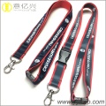 Supply personalized red silkscreen and sublimation lanyard