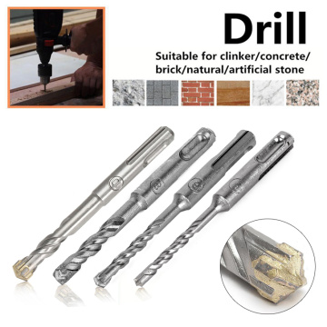 110mm 5/6/8/10mm SDS Plus Masonry Crosshead Twin spiral Hammer Drill Bits Twist Drill Bit for Woodworking & Metal