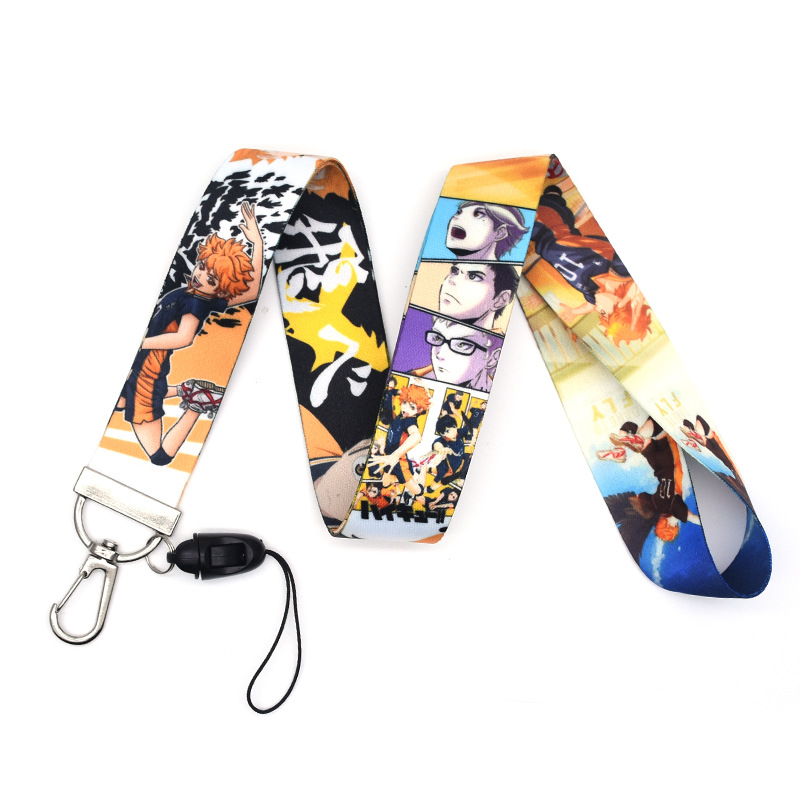 New Arrival 1 Piece High Quality Anime Volleyball Boy Mobile Phone Neck Strap Keychains Lanyard ID card Holder Strap Wrist Strap