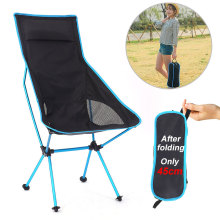 Collapsible Camping Chair Outdoor Light Foldable Backrest Portable Hiking Compact Furniture Backpack Fishing Lounge Beach Chair