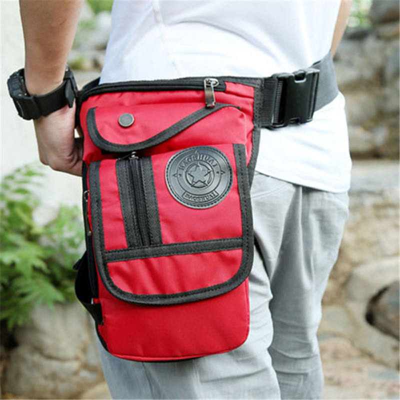 Men Durable Oxford Waist Bag Motorcycle Riding Thigh Belt Bag Fanny Pack Drop Leg Bag Travel Hip Bum Bag Male Phone Pouch Purse