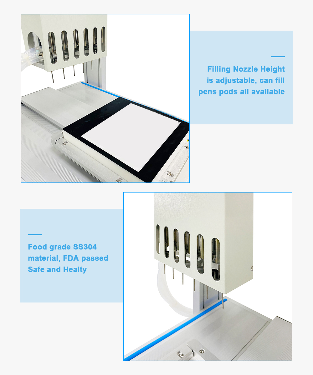 6 Heads Disposable vape filling machine