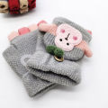 1-3T Kids Supper Cute Lovely Cartoon Monkey Mittens Winter Warm Fitness Children Kids Baby Infant Cotton Gloves Knitting Mittens