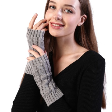 1 Pair Arm Warmers Women Knit Half Finger Gloves Arm Wrist Sleeve Hand Warmer Soft Cozy Mittens Fingerless Gloves Autumn Winter