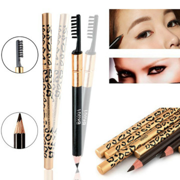 1Pcs Print Double Head Eyebrow Pencil Long Lasting Eye Liner Pencil Waterproof Eyeliner Cosmetic Beauty Makeup Liquid Eye Pencil