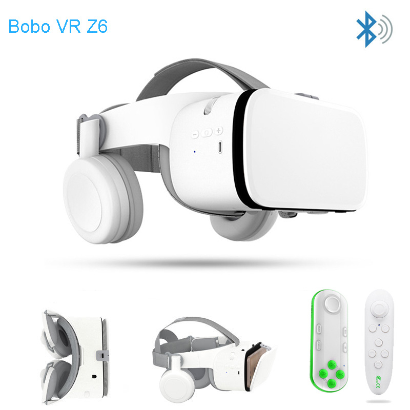 2019 Bobovr Z6 Upgrade Casque Helmet 3D VR Glasses Virtual Reality Headset Bluetooth Earphone For Smartphone Google Cardboard