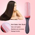 9 Rows Hair Brush Comb Oil Head Hair Fine Massage Combs Brushes Men Anti-static Magic Salon Styling Hairdressing Scalp Massager