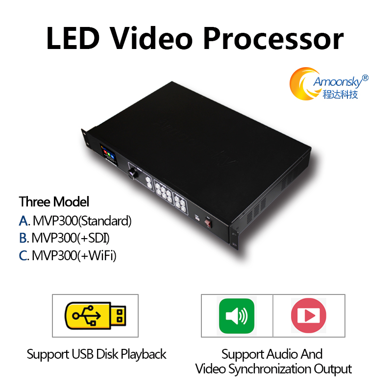 Full Color Led Display Video Processor MVP300 USB Video Controller With 2 Nova MSD300 Compare Kystar KS600