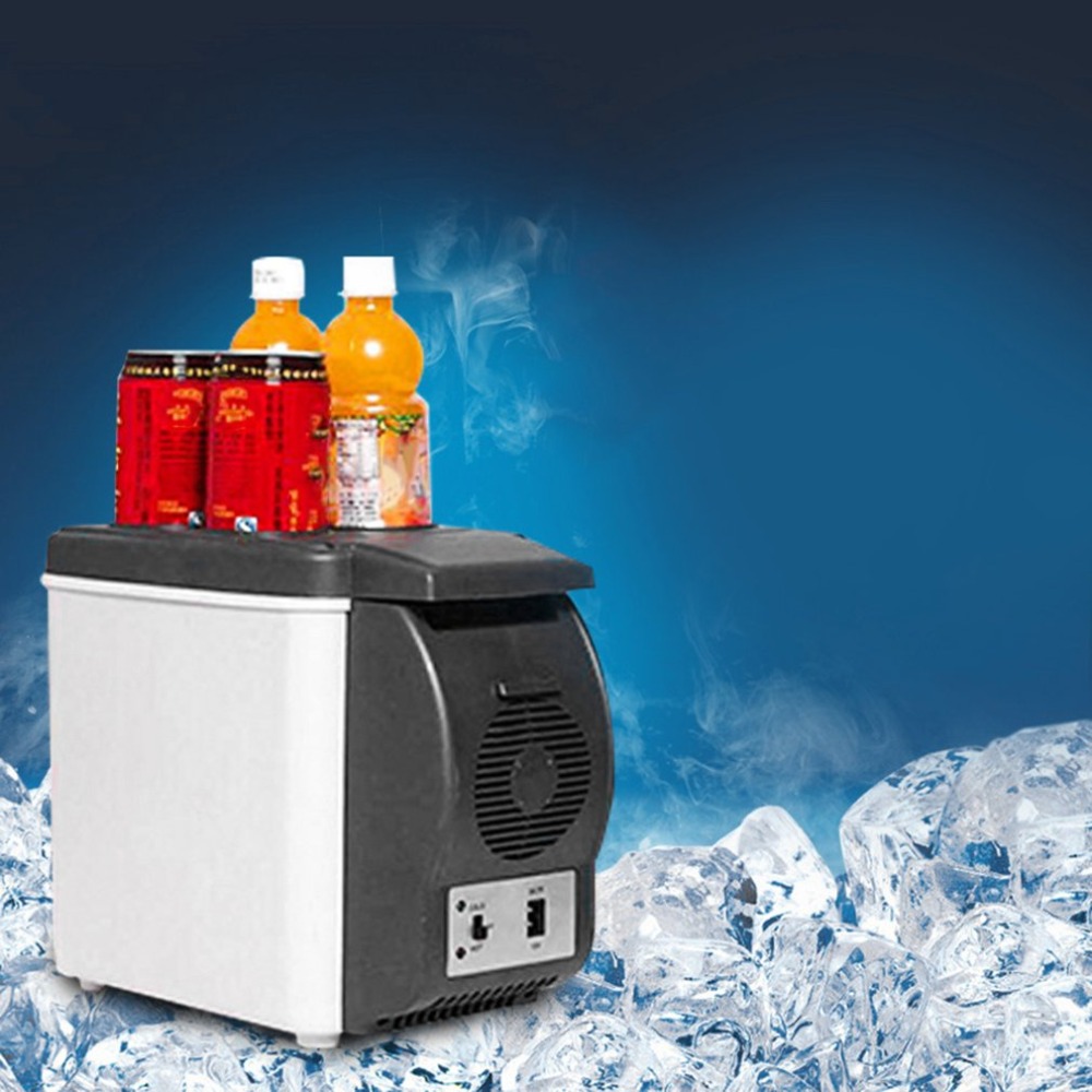 12V 6L Mini Car Refrigerator Dual Use Beverage Cooler Warmer ABS Portable Outdoor Travel Freezer Universal Refrigerator