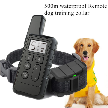 Dog Training Collar Pet Waterproof Rechargeable Shock sound Vibration Anti-Bark 500m Remote Control for multiple Size dog 40%off