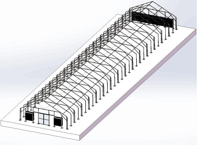 Growing Light Deprivation Greenhouse with Blackout System