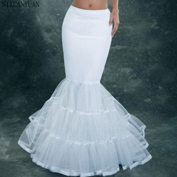 Mermaid Petticoat For Wedding Dress White Petticoat Crinoline Women Prom Dresses Underskirt Crinoline Trumpet Bridal Petticoat