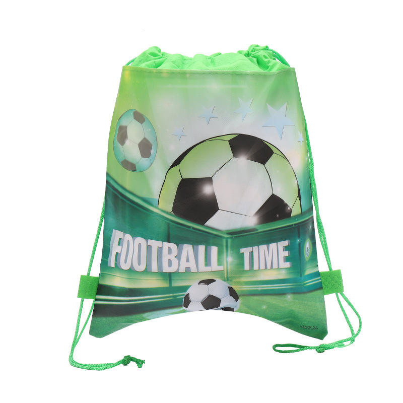 green drawstring bag